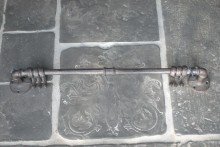 Smeedijzeren wandrek bruin met 6 haken