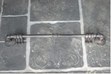 Smeedijzeren wandrek bruin met 6 haken