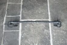 Smeedijzeren wandrek zwart met 6 haken