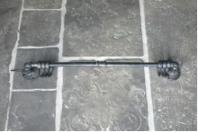 Smeedijzeren wandrek zwart met 6 haken