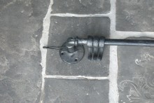 Smeedijzeren wandrek zwart met 6 haken