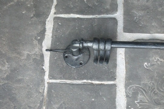 Smeedijzeren wandrek zwart met 6 haken