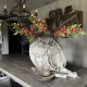 Kunst appeltak met frisse groene blaadjes