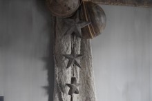 Houten kerst ster hanger