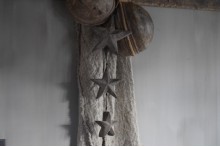 Houten kerst ster hanger