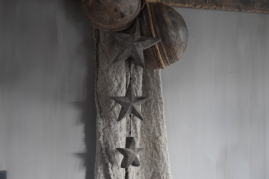 Houten kerst ster hanger