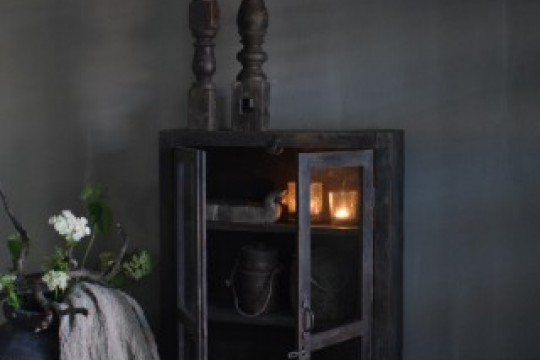 Uniek houten kastje India.