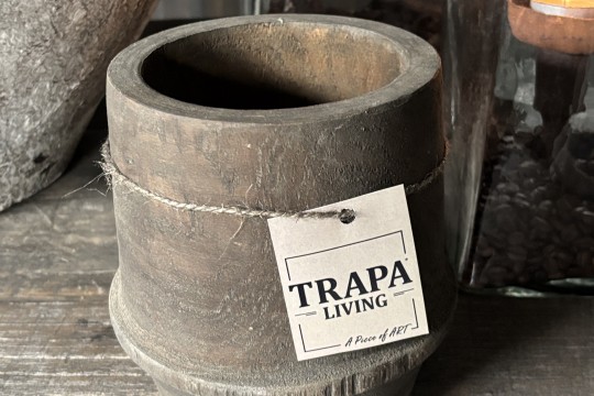 Vergrijsd houten potje Trapa Living