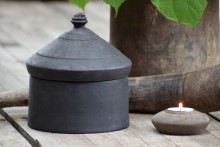 Oud houten Tika pot XL 4