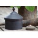 Oud zwart houten Tika pot XL 2