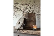 Oude houten ton met deksel Nr 3