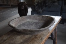 Oude houten schaal XXL