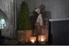 Deco Xmas zakje met belletjes tak