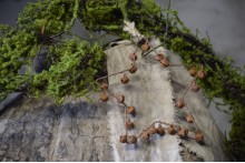 Kerstster met roestige belletjes klein