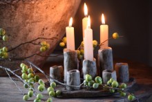 Betonnen schaal kandelaar PMR