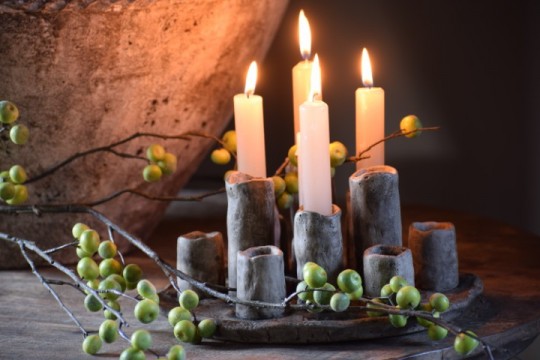 Betonnen schaal kandelaar PMR