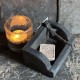 Vergrijsd houten Amber bakje