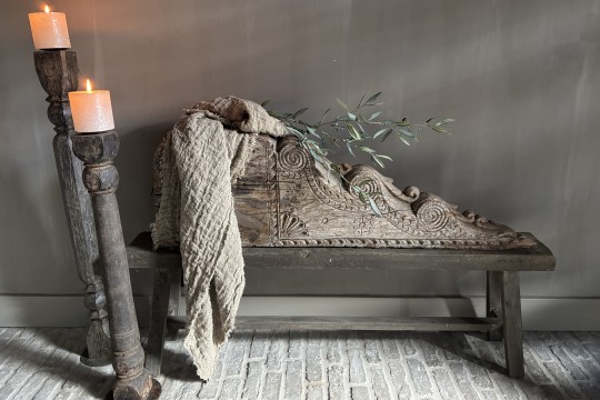Oud houten ornament XL
