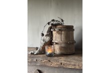 Oude houten ton met deksel Nr 5