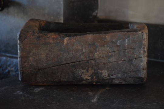 Oude houten bak