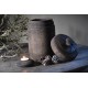 Nepalese houten pot met deksel 5