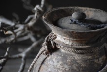 Nepalese pot met deksel Nr 10